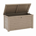 Wooden Outdoor Storage Box Brown 120x55x60cm