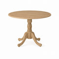Round Oak Wood Dining Table 100 cm Diameter