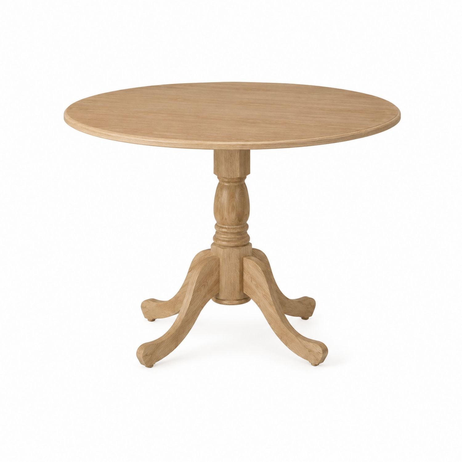 Round Oak Wood Dining Table 100 cm Diameter