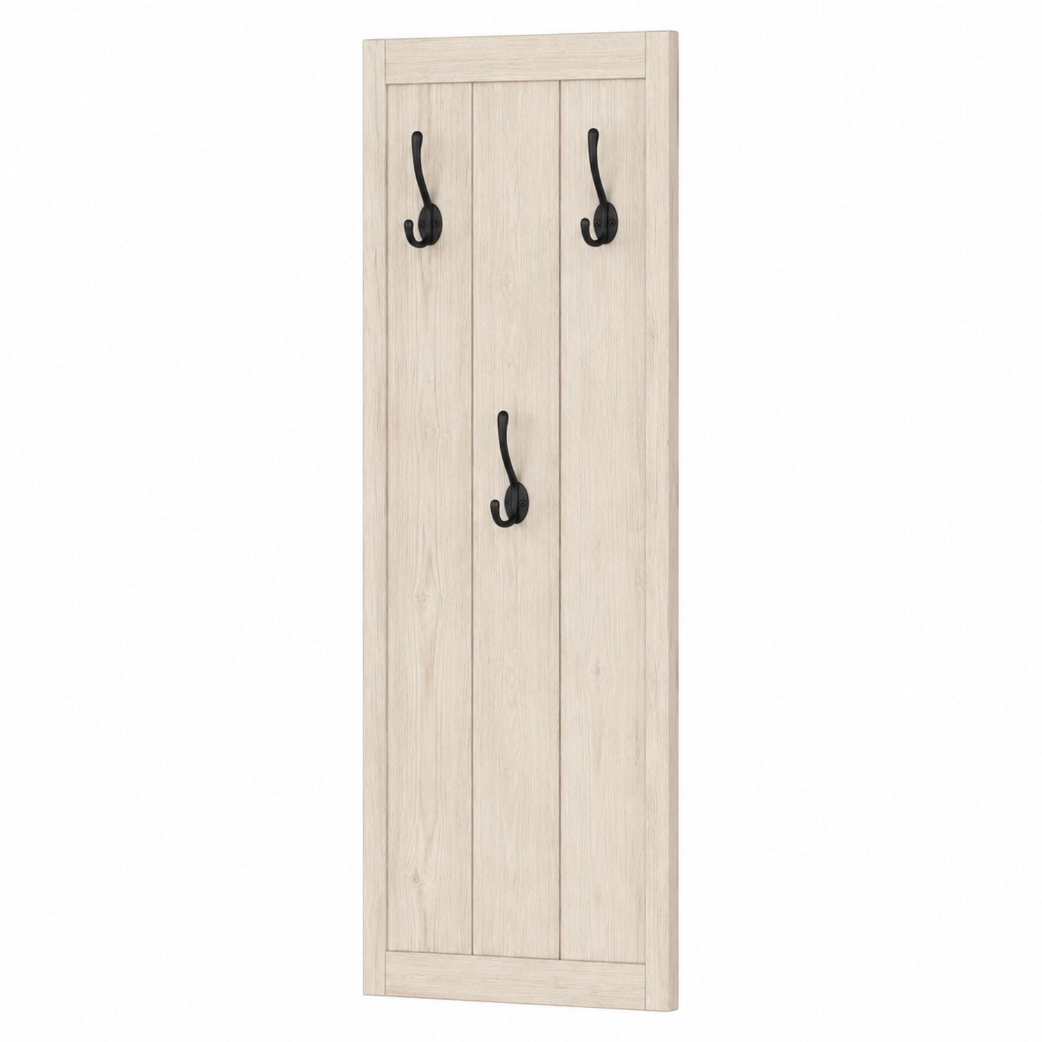Wall-Mounted MDF Coat Rack with Metal Hooks