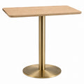 Rectangular Oak Veneer Dining Table with Metal Base